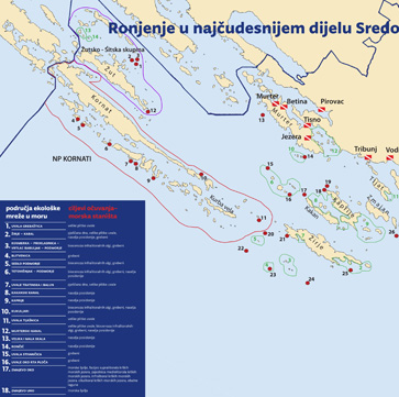 Ronilački vodič - karta