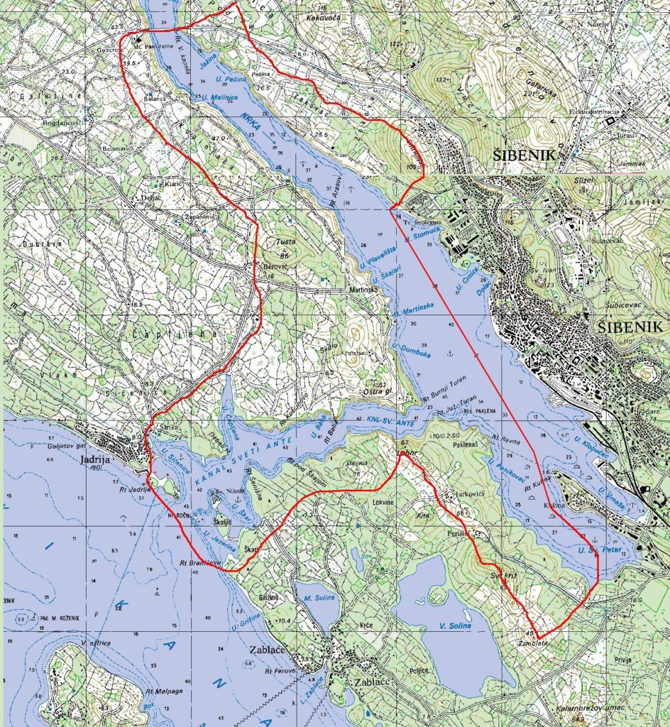 Značajni krajobraz Kanal-Luka karta